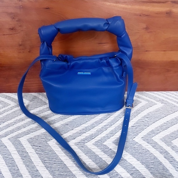 PEPE JEANS “Sweet Bag” Royal Blue Vegan Leather Mini Shoulder / Crossbody Bag - Picture 6 of 15